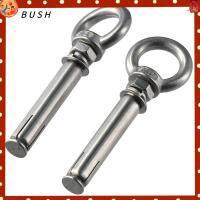 BUSH 8pcs 304สแตนเลสสตีล สลักเกลียวขยาย เงินสีเงิน M8 สลักเกลียวสกรู ทนทานต่อการใช้งาน ทนทานสำหรับงานหนัก สลักเกลียวตา สมออิฐคอนกรีตติดผนัง