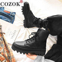 2021 Winter New Black Thick Base Cloth Mid-Top Boots Men Fall British Trend Boots Hight-Top Korean Casual Mens Shoes Boots