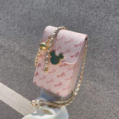 This Years Popular Bags Women New Style Korean Version Fashion One-Shoulder Casual Travel Messenger Bag Trendy Chain Printed Mobile Phone Ba