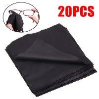 △﹍ 20pcs Black Microfibre Lens Eye Glasses Screen Cleaning Wipe Cloths Cleaner For Cleaning Any Mobile Phones And Devices