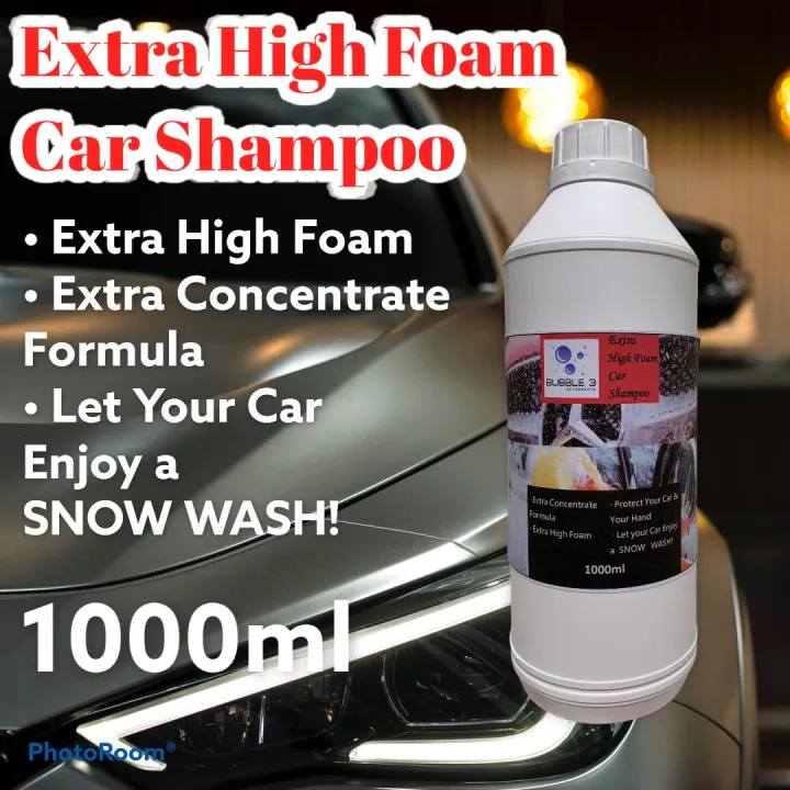 BUBBLE 3 Extra High Foam Car Shampoo 1000ml (1L) / Car Wash / Snow Wash