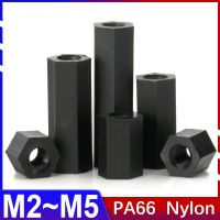 M2 M2.5 M3M4 Nylon Hex Standoff Plastic Double Pass Hexagonal Threaded PCB Circuit Motherboard Isolation Pillar Column Nut Black