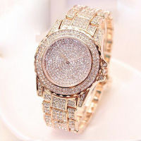 reloj mujer Full Shiny Diamond Watch Luxury Rhinestone Round Quartz Movement Bracelet Clock Women Watches Womens Fashion Clock