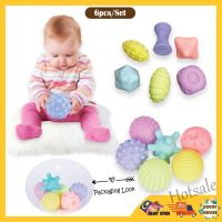 【hot sale】 ✕ C01 [Ready Stock] 6pcs Baby Toy Sensory Textured Ball Touch Hand Balls Toys ther Soft Mainan Bola Bayi yoyoy