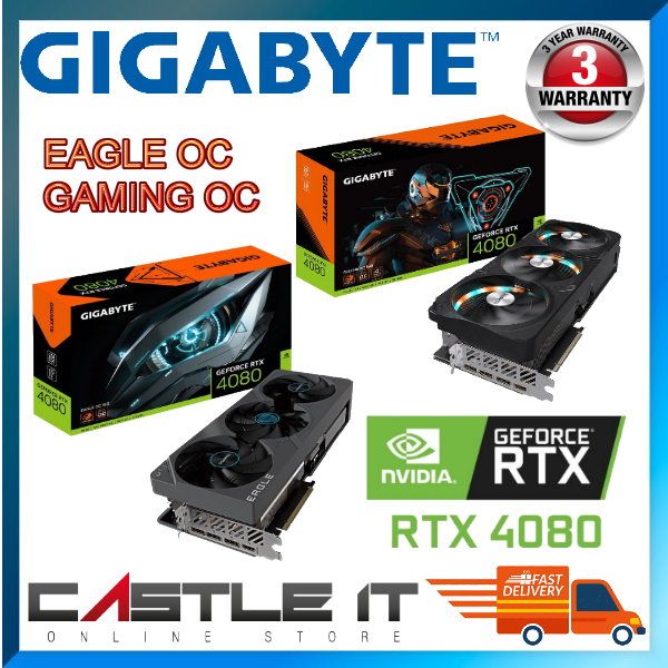 GIGABYTE EAGLE OC GeForce RTX 4080 16GB GDDR6X PCI Express 4.0 x16 ATX  Video Card GV-N4080EAGLE OC-16GD