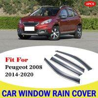 ที่คลุมป้องกันกระบังแสงฝนสำหรับเปอโยต์2008 2014-2020คิ้วกันสาดกระจกรถยนต์ที่เบนทางลมที่คลุมกันสาดอุปกรณ์ตกแต่งรถยนต์