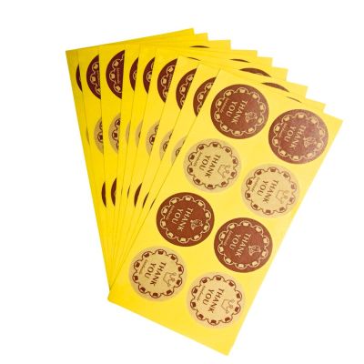 800pcs/lot Vintage Kraft Round Paper"Thank You" Seal Sticker DIY Package Decorative Gifts Label Sealing Sticky 3.5cm Wholesale Stickers Labels
