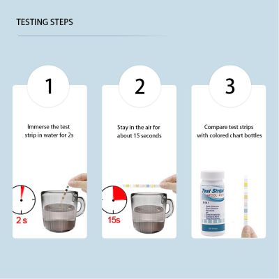 50/100pcs Multipurpose Swimming Pool PH Test Paper 7-in-1 Water Test PH Strips High Precision Easy Detection for Pool Spa Inspection Tools