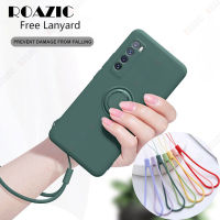 ROAZIC ที่ยึดสายคล้องแบบมีเคสโทรศัพท์7/Huawei Nova 7 SE 5G,ที่ยึดแหวนปลอกซิลิโคนของเหลวแบบนิ่มกันกระแทกฝาหลัง