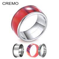 Cremo Rotating Stainless Steel Rings Femme Argent Bijoux Stackable Adjustable Ring Argent Trendy Band Girls Gift