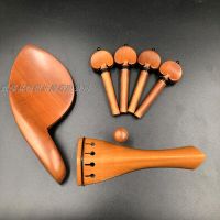 ；。‘【 1 Set High Quality 4/4 Violin Jujube Wood Accessories Parts Fittings,Tailpiece+Tuning Pegs+Endpins+Chin Rest/Chin Holder