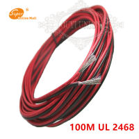 100เมตร18-28awg ทองแดงกระป๋อง2ขาสายสีแดง Pvc หุ้มฉนวนสายไฟฟ้า1/17/0 16ts * 2 Ul2468