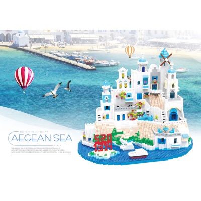 ชุดตัวต่อ  Santorini​ Aegean Sea NO.808 จำนวน 5810 pcs ซานโตรินีบ้านพักริมทะเล สร้างจิตนาการ สวยงาม ของเล่นของขวัญเด็ก สุดคุ้ม