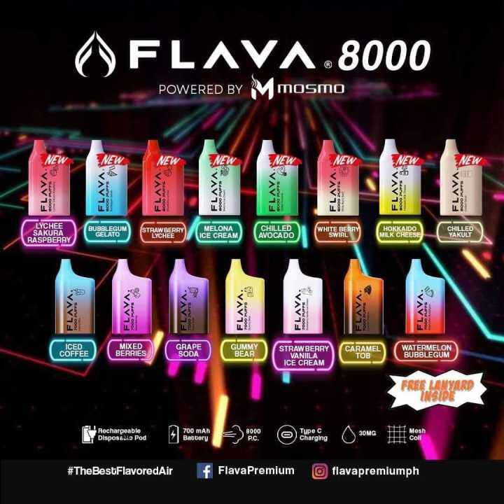 MOSMO FLAVA 8000 PUFFS RECHARGEABLE DISPO 101% LEGIT | Lazada PH