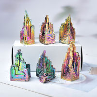 1Pieces Natural Bismuth Metal Quartz Pyramid Bismuth Ore Quartz Gemstone Reiki Healing Stone Original Crystal Decor Collect Gift