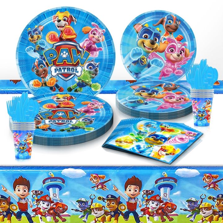 Paw Patrol Party Supply Paper Plates, 50pcs 7-inch Round