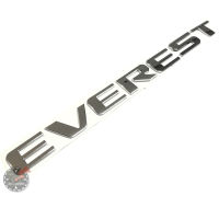 โลโก้ EVEREST ตัวนูน 3D สีโครเมี่ยม ขนาดสูง 3.2 cm. สำหรับติดฝากระโปรงหน้า FORD EVEREST