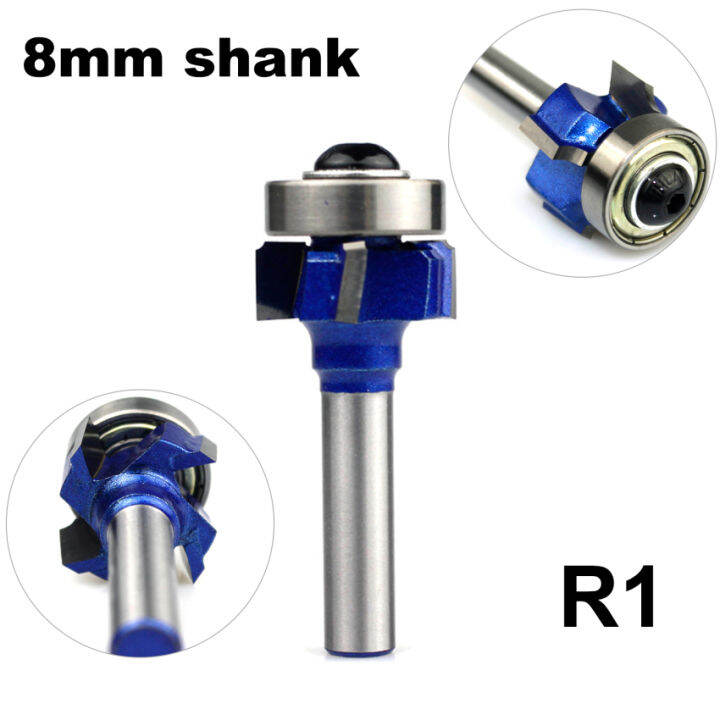 8mm-shank-blue-คุณภาพสูง4-edge-เครื่องตัดมิลลิ่งชุดไม้เครื่องตัดมิลลิ่ง-r1-r2-r3ใบมีดตัดแต่งไม้-r-อุปกรณ์ลบมุม