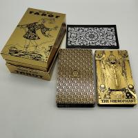 Gold Foil Tarot Divination Plastic Cards Predictive Purpose for Beginners and Collectors 12*7cm