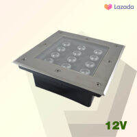 PP ไฟฝังพื้น LED โคมไฟสนาม ไฟทางเดิน หน้าเหลี่ยม กำลังวัตต์ 10W-12V/220V เลือกแสง [วอร์ม/ขาว/แดง/เขียว/น้ำเงิน/เหลือง/สลับสี] รุ่น PP-HL-MD008-[12V/220V]-10W