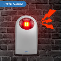 KERUI Wireless Outdoor Waterproof Sound Strobe Flash Siren With 120db Alarm Sound And Red Flash Lighting Back Up Battery Household Security Systems Ho