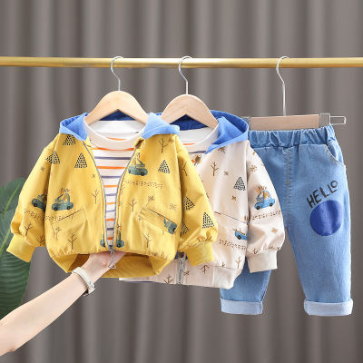 2020 New Spring Children Sport Clothes Baby Boys Girls Patchwork Hoodies Jacket T Shirt Pants 3PcsSets Kids Infant Tracksuit