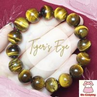 สร้อยข้อมือหิน ไทเกอร์อายส์ Tigers Eye กำไลหินนำโชค ข้อมือหินมงคล Casual Size ขนาด 12.2 มิล