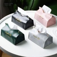 PU Leather Tissue Boxes Kitchen Desktop Napkin Holder Car Toilet Pumping Paper Storage Box Bag Home Organizer Pouch Table Decor Tissue Holders