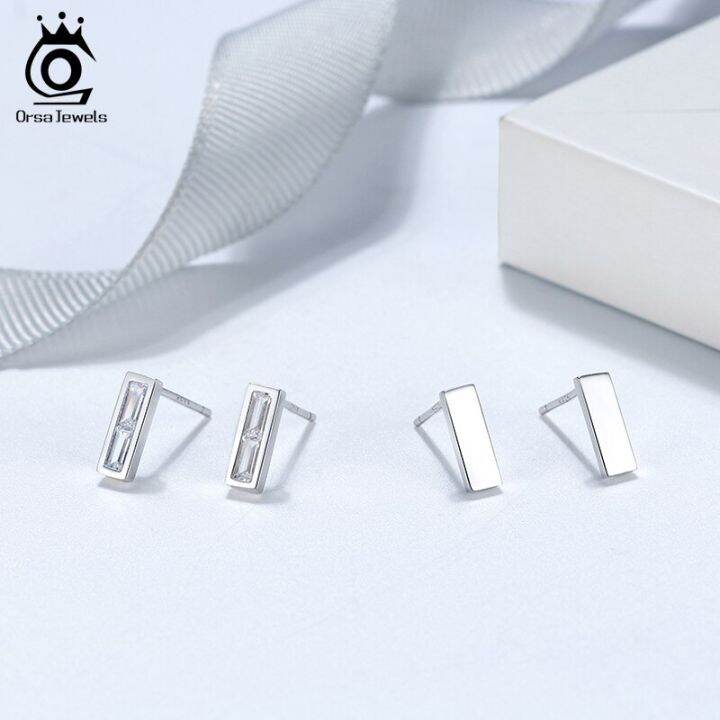orsa-jewels-925เงินสเตอร์ลิงแท้-aaaa-รูปทรงสี่เหลี่ยมมุมฉากอารมณ์ต่างหูเพทายสำหรับ-se322เครื่องประดับแฟชั่นสำหรับผู้หญิง
