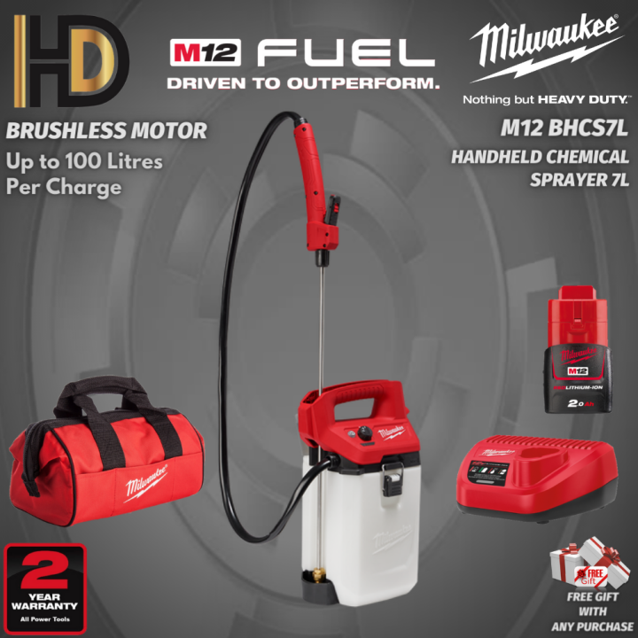 Milwaukee M12 BHCS7L Cordless Handheld Chemical Sprayer / Milwaukee