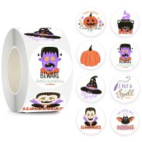 500pcs happy Halloween Ghost Pumpkin Stickers Seal Labels 1inch Decoration Sticker for Candy Bags Box Gift Packaging Sticker