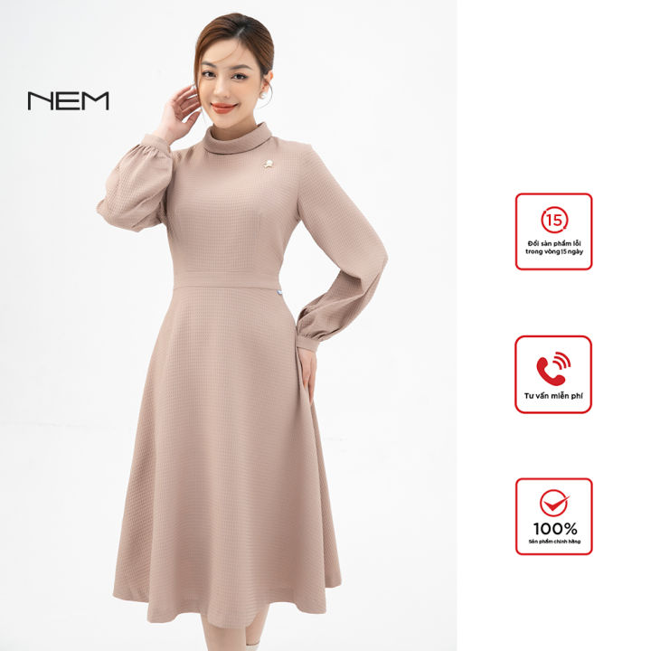 Đầm công sở NEM Fashion tay dài D41672 | Lazada.vn