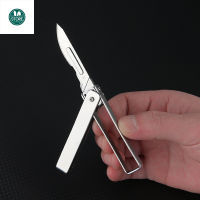 Creative folding tool carry on unpacking express delivery stainless steel blade replaceable small tool