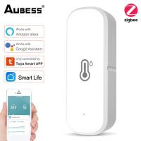 Aubess ZigBee อุณหภูมิความชื้น Sensor เครื่องวัดอุณหภูมิในร่ม Hygrometer Smart Home Security Alarm ระบบ Tuya Smart Life Alexa