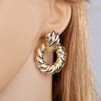 [COD] European and cross-border earrings za new alloy simple geometric temperament versatile popular glossy