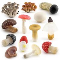 Beautiful Mushroom Figurine Exquisite Mushroom Statue Fadeless Miniature Mushroom Figurine Ornament  Decorative Spine Supporters