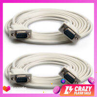 OEM 2Pcs 1.5/3/5M RS232 DB9 9Pin Serial ชายพอร์ต COM ข้อมูลสายแปลงสัญญาณ