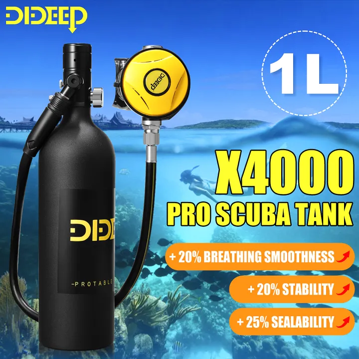 DIDEEP 1L Scuba Tank Freedom Breath Diving Underwater Cylinder Oxygen ...