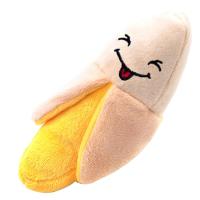 Dorakitten 1pc Creative Cartoon Plush Dog Toy Banana Shape Bite Resistant Pet Chew Toy Pet Squeaky Toys Pet Supplies Dog Favors Toys