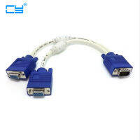 【Online】 C&amp;T e-MartMall อาร์จีบีวีจีเอเอสวีจีเอตัวผู้2 VGA HD 15ปลั๊กเสริมตัวเมียสายเคเบิลตัวขยายอะแดปเตอร์ W Core