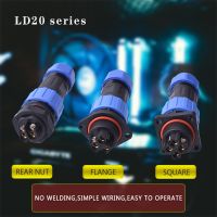 IP68 Waterproof Connector LD20 No Soldering Cable Connector Plug amp; Socket Male And Female 2 3 4 5 6 7 P Waterproof Aviation Plug