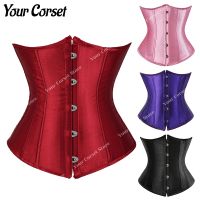 【cw】 Steampunk Underbust Corset Top for WomenGothic Corset BeltWaist CorsetSizePink CorsetsFashion !