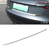 ด้านหลัง Trunk Lid Cover Tailgate Trim ประตู Handle Molding Boot Garnish Bezel Fit สำหรับ Tesla รุ่น3 2018-2021รถอุปกรณ์เสริม