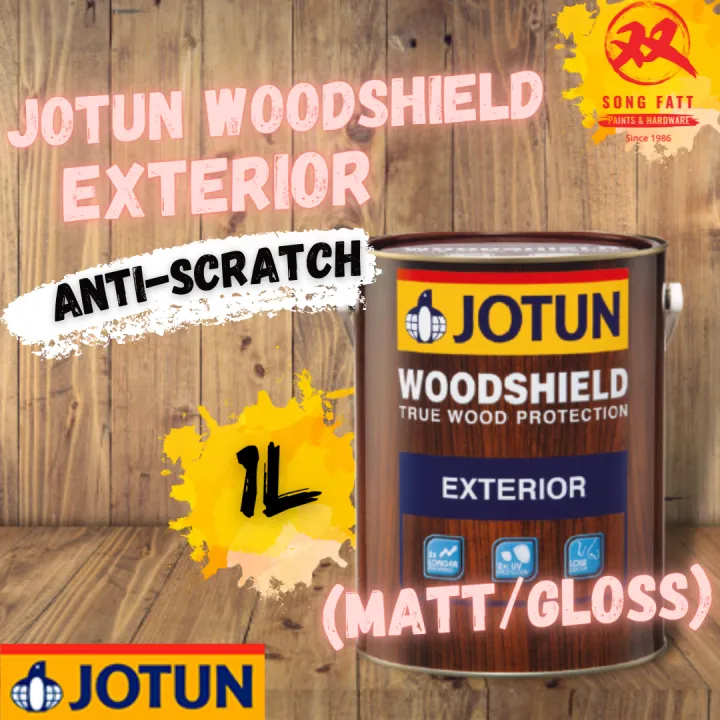 Jotun Woodshield EXTERIOR GLOSS (VARNISH/COLOURS) 1L (Song Fatt) Wood ...