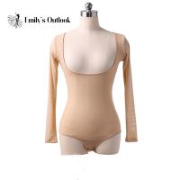 hot【DT】 Sleeve Bodycon Gauze Top  Sheer Mesh T Shirts Adult Bellydance Costumes Outfit Bust Leotard