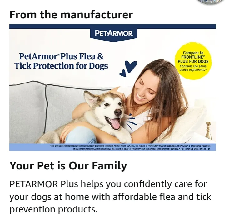 PetArmor Plus Flea and Tick Prevention for Dogs, Dog Flea and Tick Treatment,  Waterproof Topical, Fast Acting, Large Dogs (45-88 lbs) | Lazada PH