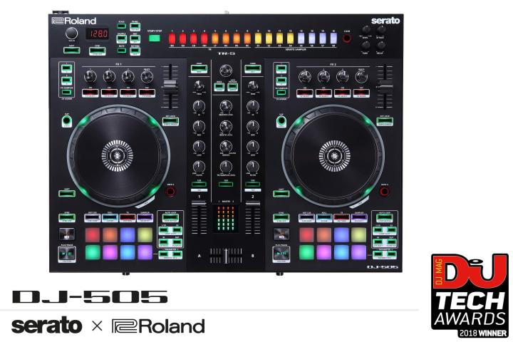 roland-ตัวควบคุมดีเจสองช่องสี่สำรับ-dj-505