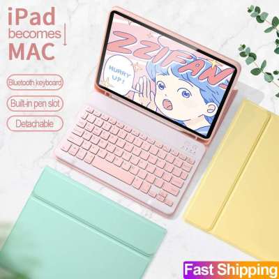 (คีย์บอร์ดภาษาไทย) เคส iPad Air5/Air4 10.9 Pro11 2020/2021 Air 1/Air 2 9.7 2019 Gen7/Gen8/Gen9 10.2 Air 3 10.5คีย์บอร์ด Ipad case แป้นพิมพ์ Bluetooth /แป้นพิมพ์