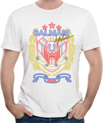 Balmain Tees Mens And Printed Allmatch Tshirt 100% Cotton Gildan
