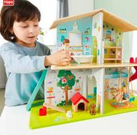 Hape ของเล่นไม้ บ้านตุ๊กตาร็อกสตาร์ Rock &amp; Slide House Sound Effect ของเล่น เด็ก สำหรับเด็ก 3 ปีขึ้นไป